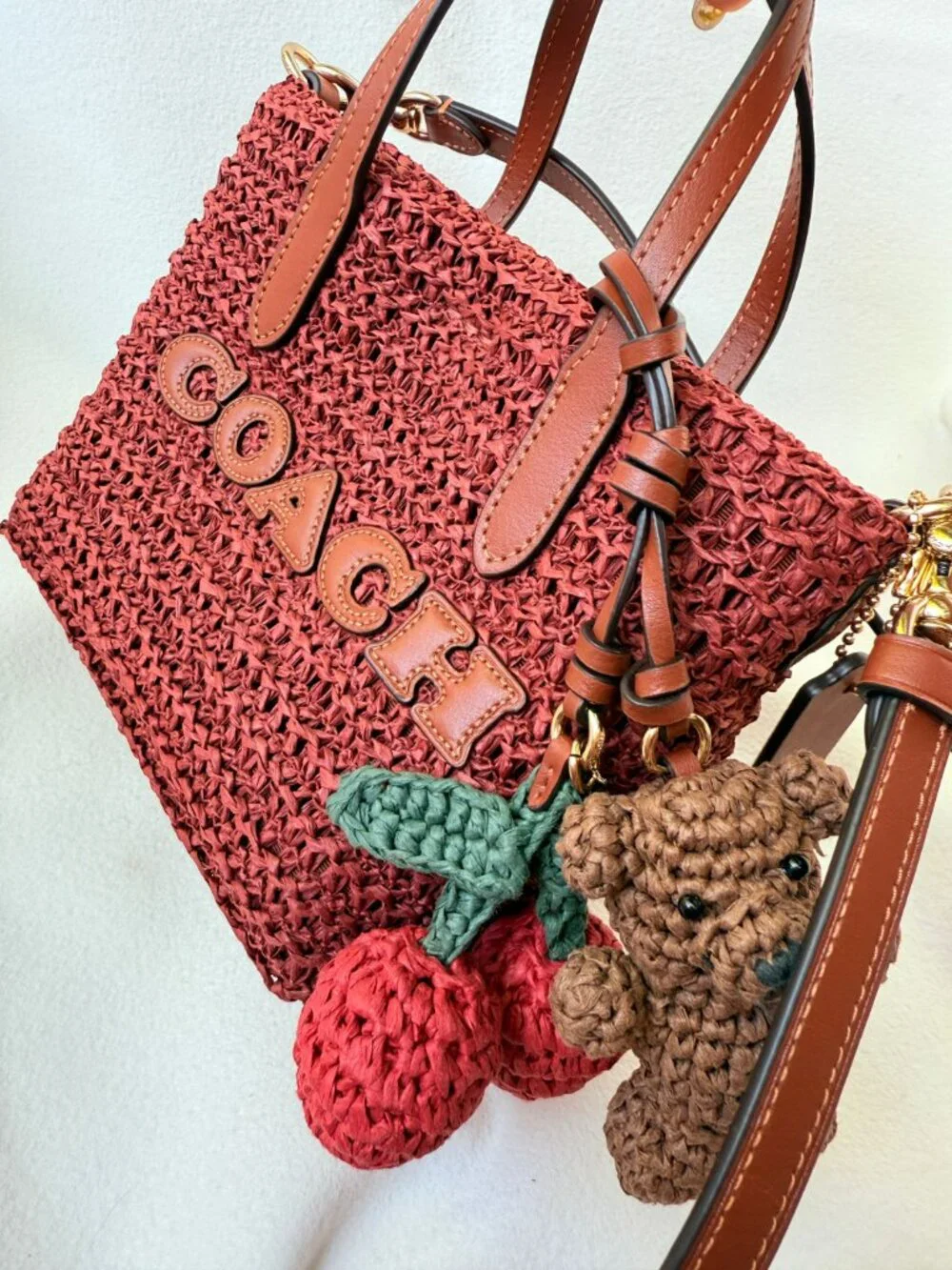 coach City Mini Tote Bag With Charms ceu30